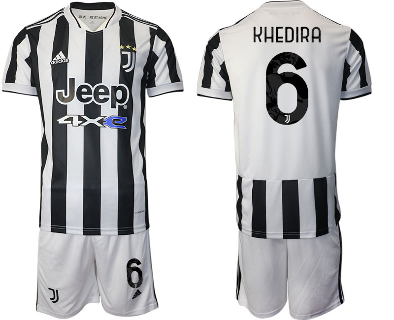Men 2021-2022 Club Juventus home white #6 Adidas Soccer Jerseys
